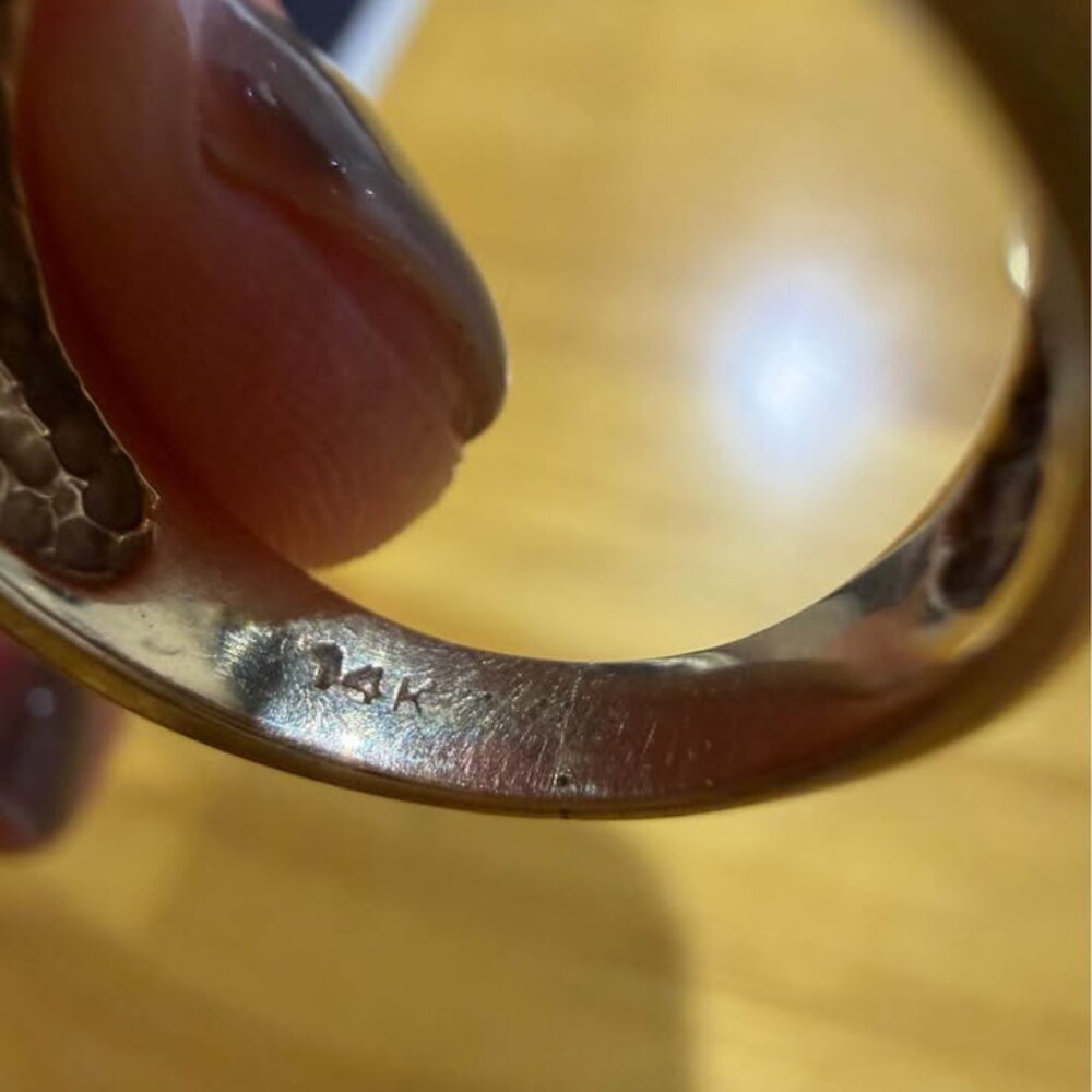 14 karat gold ladies wedding ring set - Picture 8 of 9